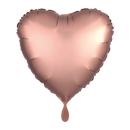 Folienballon Herz Satin Rosegold 43cm